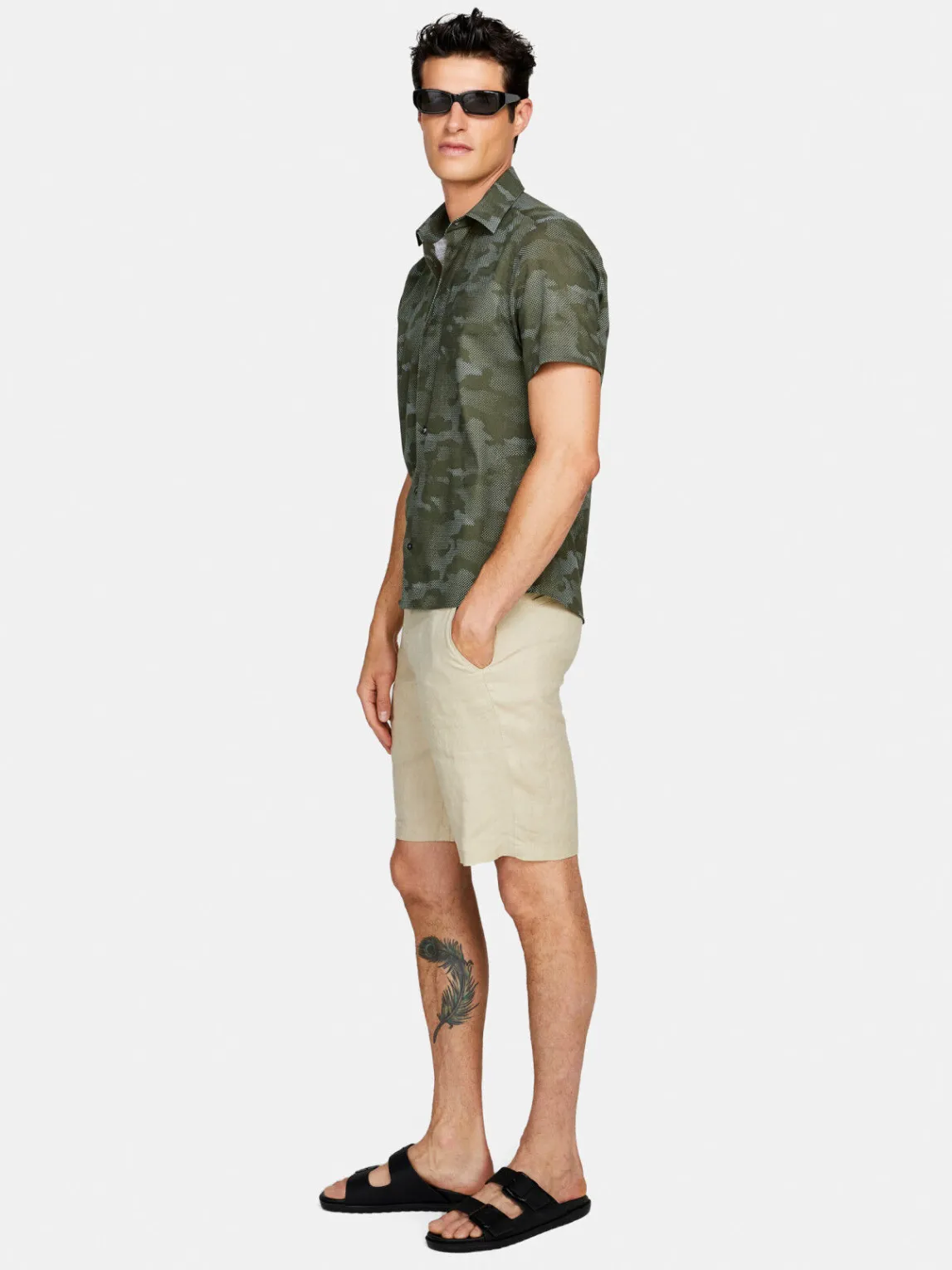 Men Sisley Shirts<Camouflage Shirt