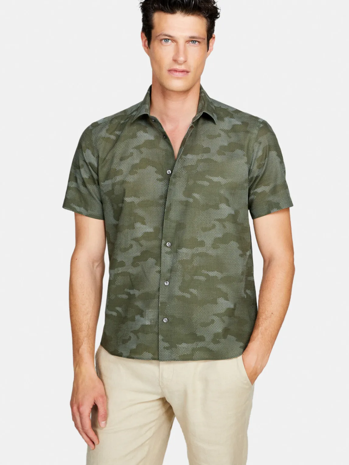 Men Sisley Shirts<Camouflage Shirt
