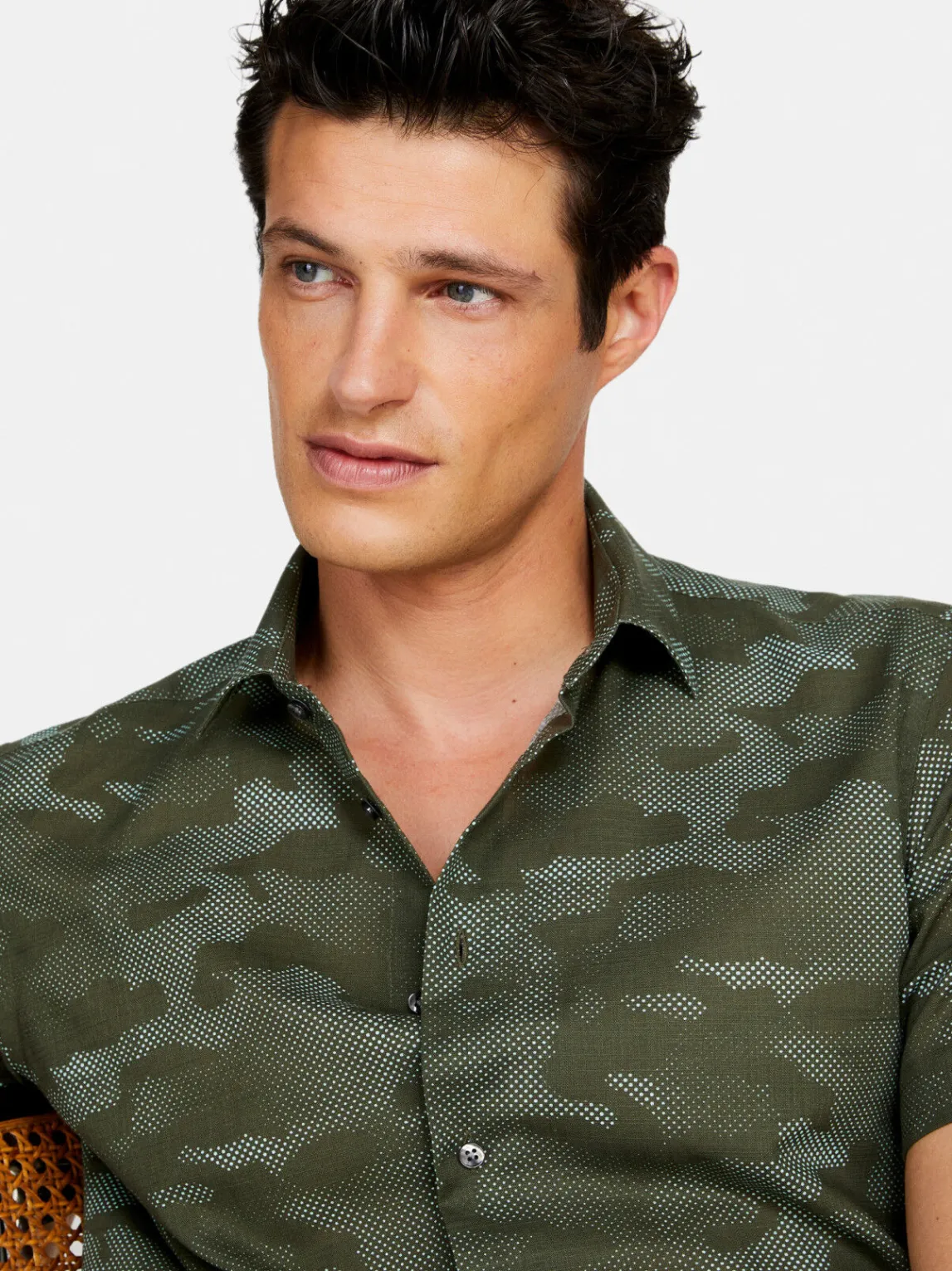Men Sisley Shirts<Camouflage Shirt