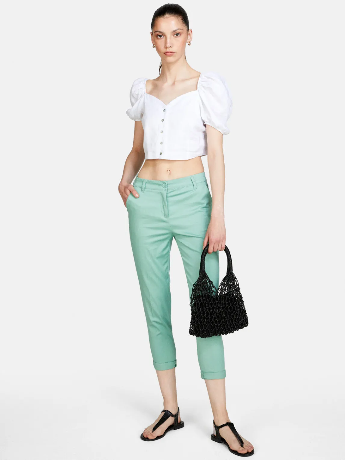 Women Sisley Trousers<Cigarette Trousers With Cuff