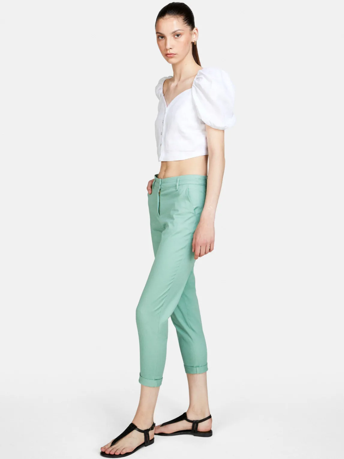 Women Sisley Trousers<Cigarette Trousers With Cuff