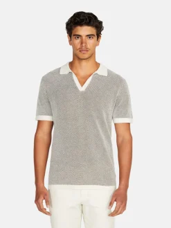 Men Sisley T-Shirts<Clashing Knit Polo