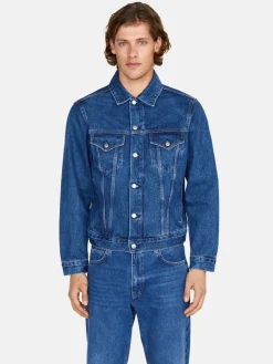 Men Sisley Jackets & Coats<Comfort Fit Denim Jacket