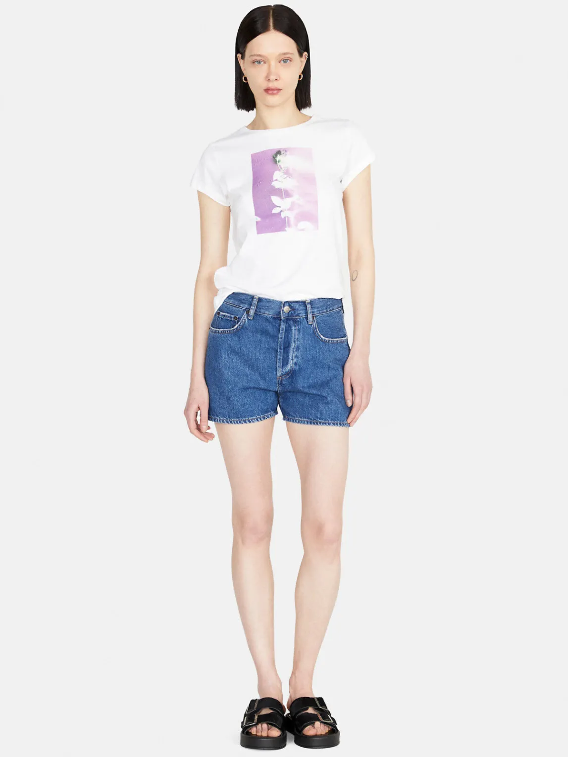 Women Sisley Tops & T-Shirts<Crew Neck T-Shirt With Print