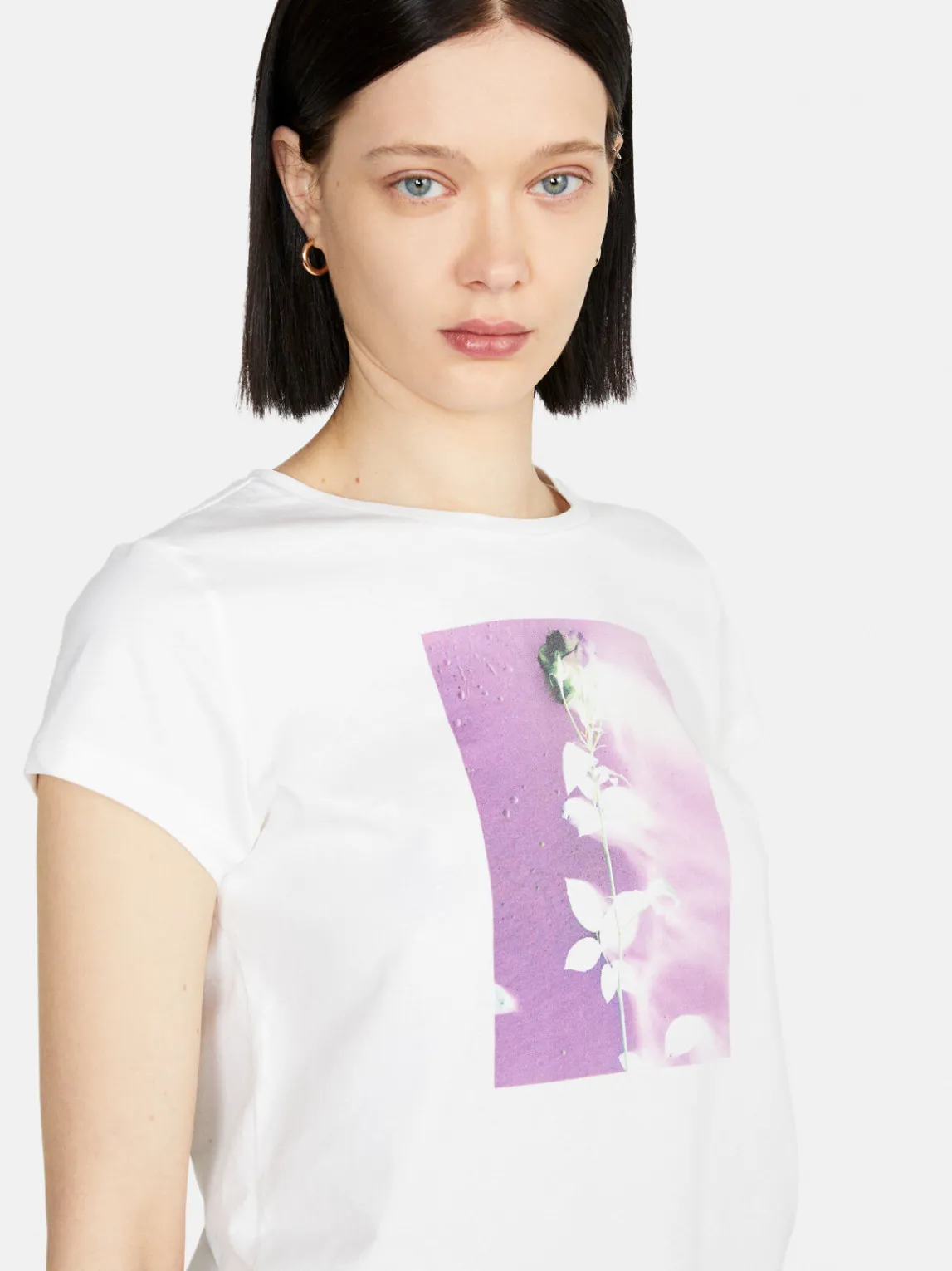 Women Sisley Tops & T-Shirts<Crew Neck T-Shirt With Print