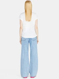 Women Sisley Tops & T-Shirts<Crew Neck T-Shirt With Print