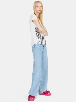Women Sisley Tops & T-Shirts<Crew Neck T-Shirt With Print