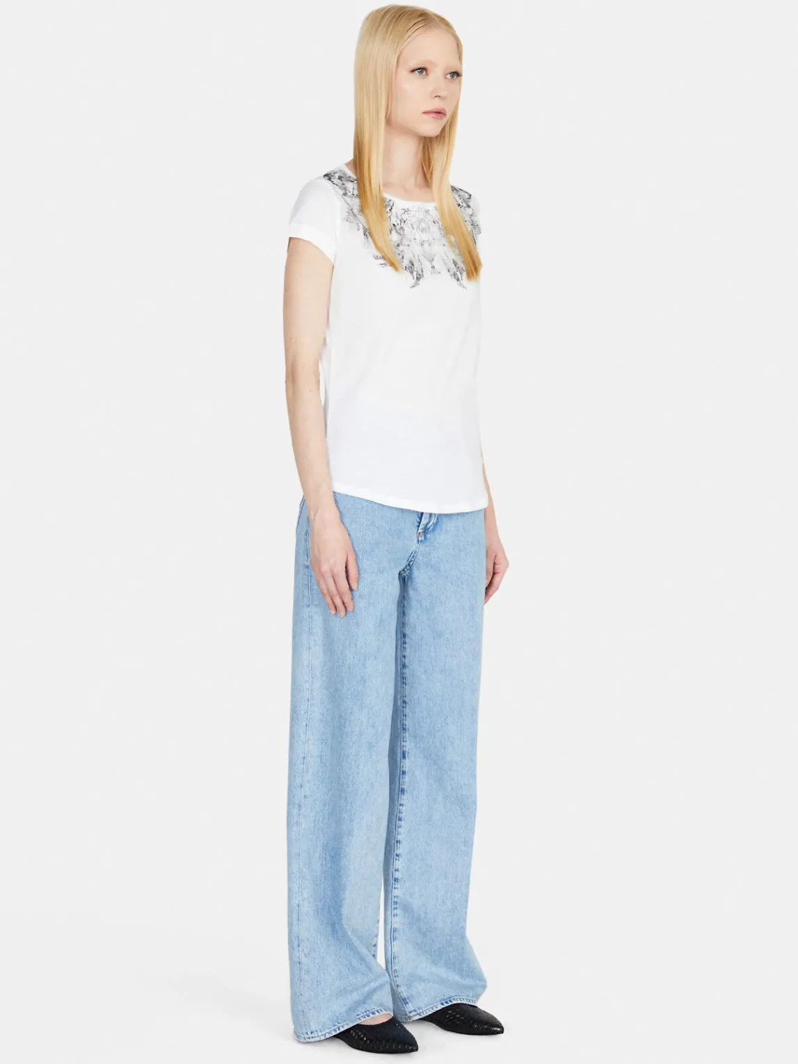 Women Sisley Tops & T-Shirts<Crew Neck T-Shirt With Print
