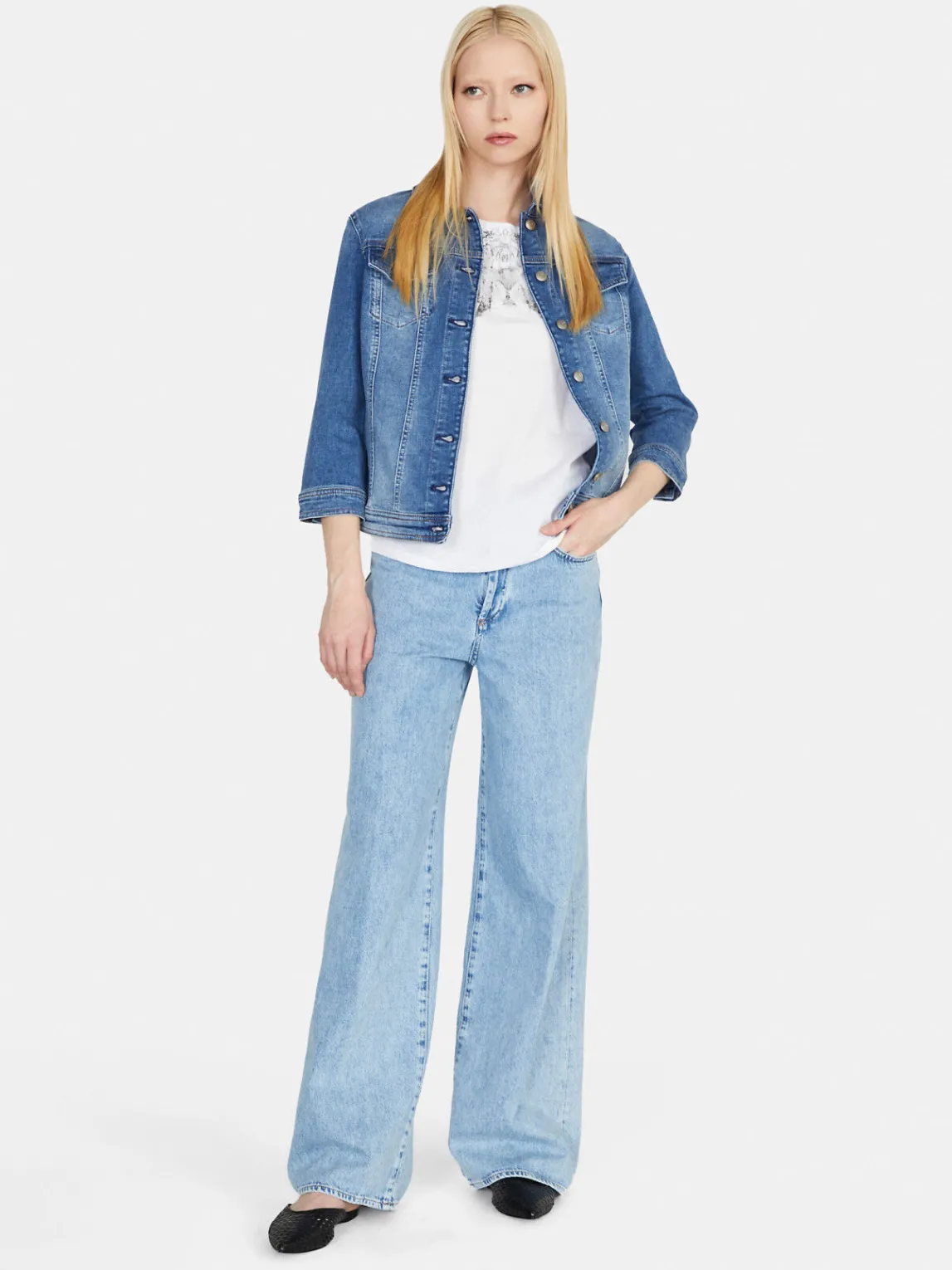 Women Sisley Tops & T-Shirts<Crew Neck T-Shirt With Print
