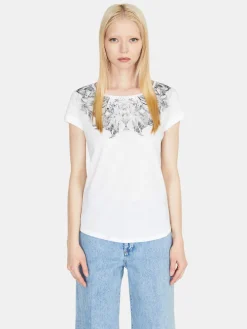 Women Sisley Tops & T-Shirts<Crew Neck T-Shirt With Print