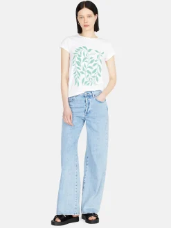 Women Sisley Tops & T-Shirts<Crew Neck T-Shirt With Print