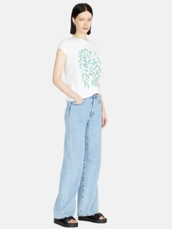 Women Sisley Tops & T-Shirts<Crew Neck T-Shirt With Print