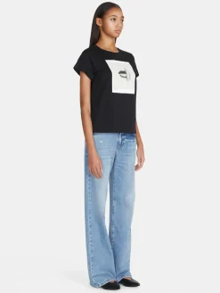 Women Sisley Tops & T-Shirts<Crew Neck T-Shirt With Print