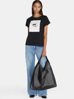 Women Sisley Tops & T-Shirts<Crew Neck T-Shirt With Print