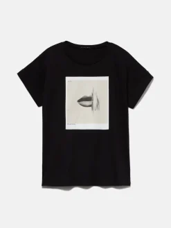 Women Sisley Tops & T-Shirts<Crew Neck T-Shirt With Print