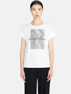 Women Sisley Tops & T-Shirts<Crew Neck T-Shirt With Print