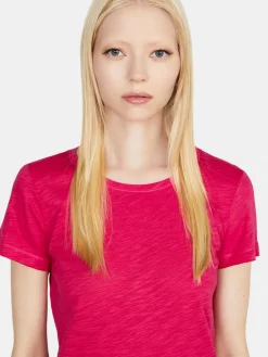 Women Sisley Tops & T-Shirts<Crew Neck T-Shirt With Raw Cut