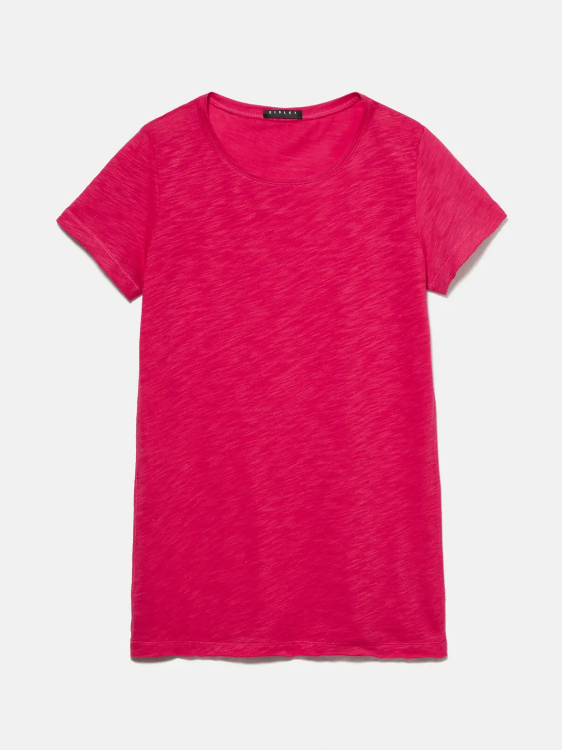Women Sisley Tops & T-Shirts<Crew Neck T-Shirt With Raw Cut