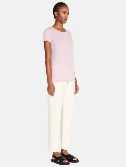 Women Sisley Tops & T-Shirts<Crew Neck T-Shirt With Raw Cut