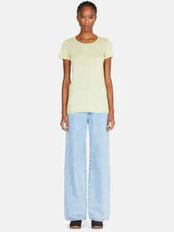 Women Sisley Tops & T-Shirts<Crew Neck T-Shirt With Raw Cut