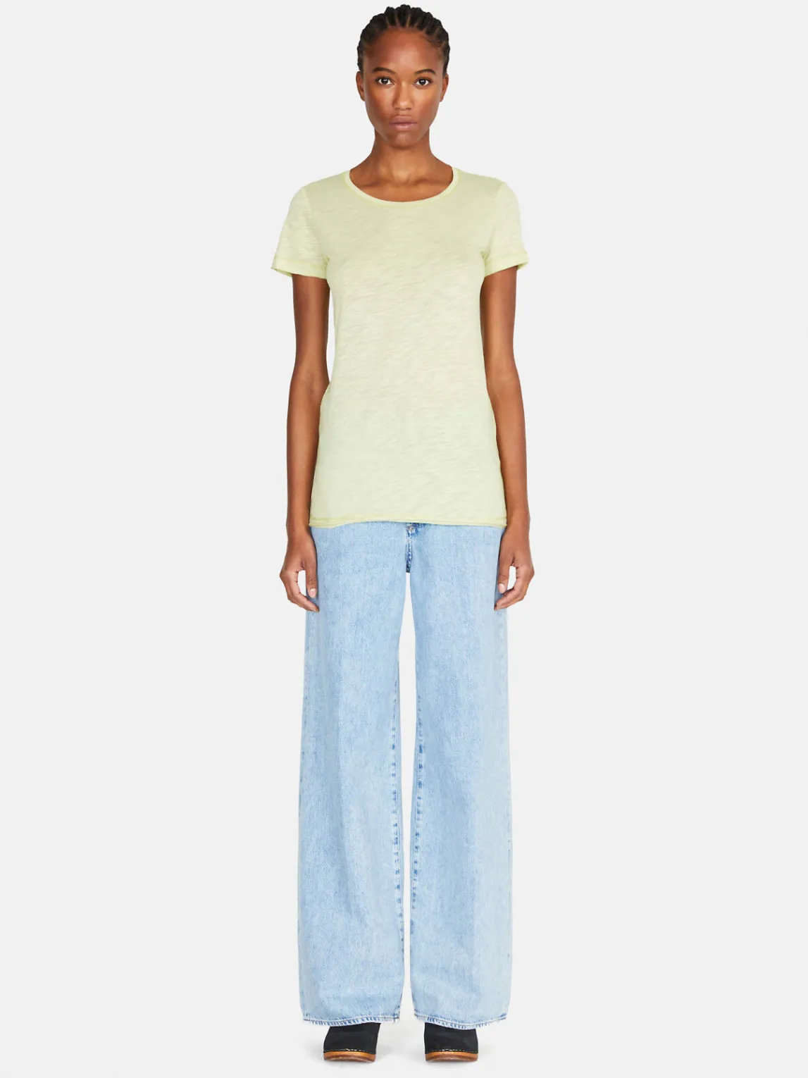 Women Sisley Tops & T-Shirts<Crew Neck T-Shirt With Raw Cut