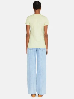 Women Sisley Tops & T-Shirts<Crew Neck T-Shirt With Raw Cut