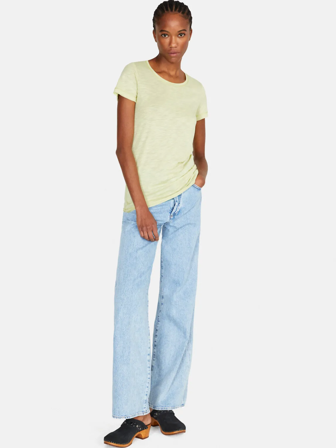 Women Sisley Tops & T-Shirts<Crew Neck T-Shirt With Raw Cut