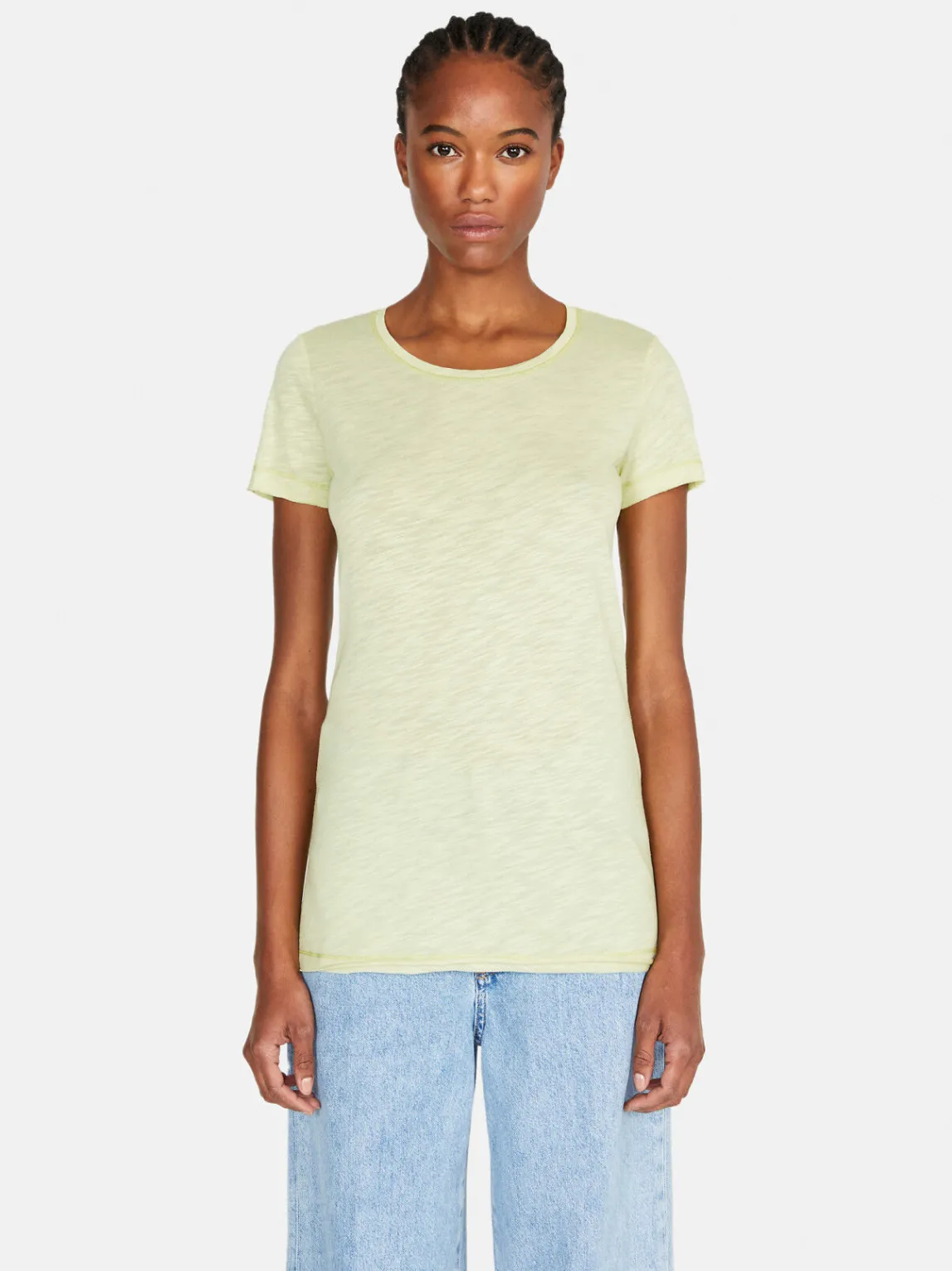Women Sisley Tops & T-Shirts<Crew Neck T-Shirt With Raw Cut