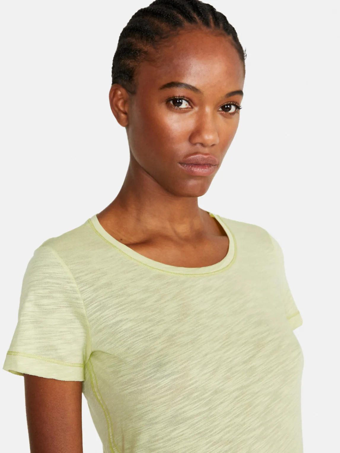 Women Sisley Tops & T-Shirts<Crew Neck T-Shirt With Raw Cut