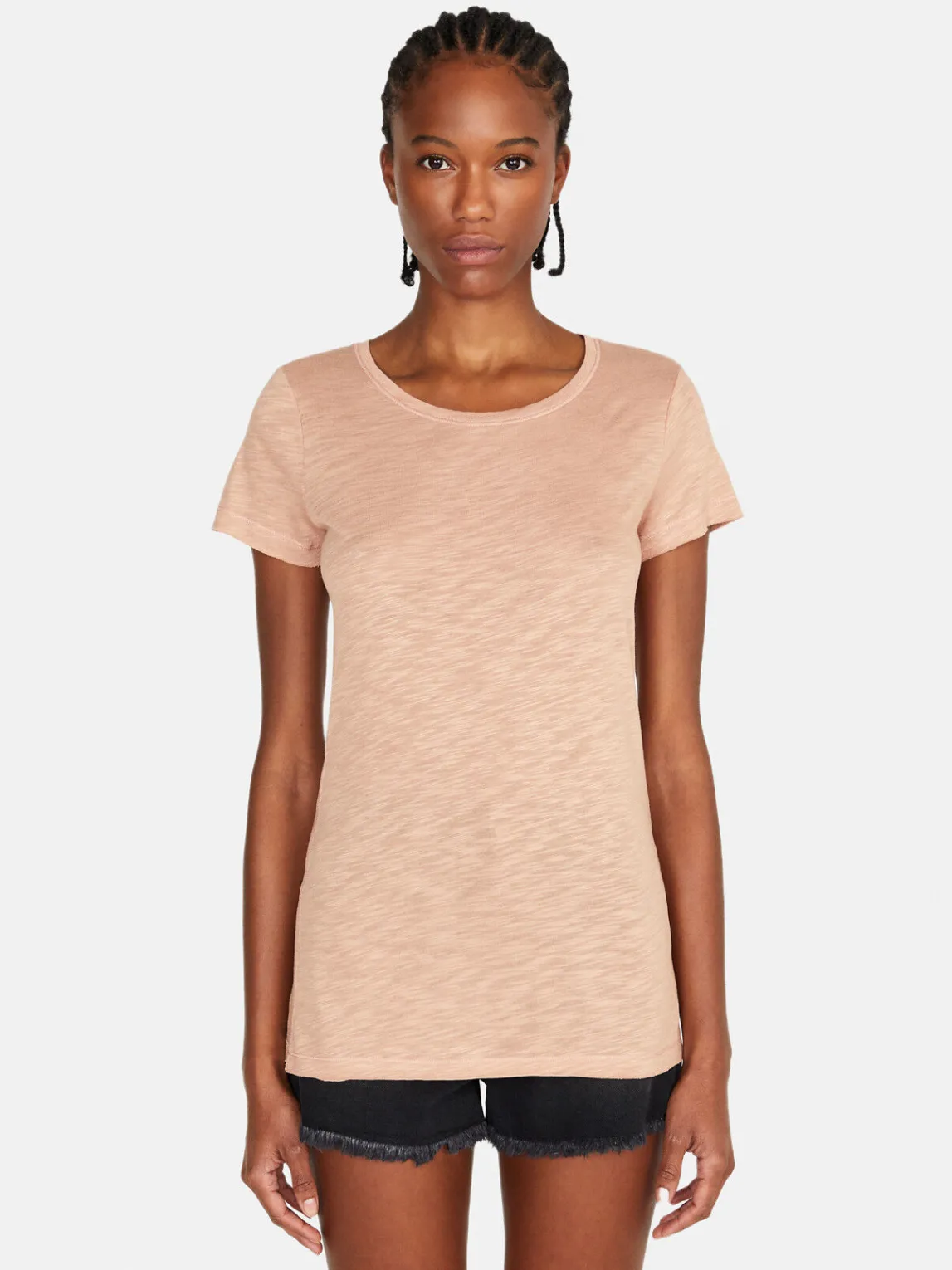 Women Sisley Tops & T-Shirts<Crew Neck T-Shirt With Raw Cut