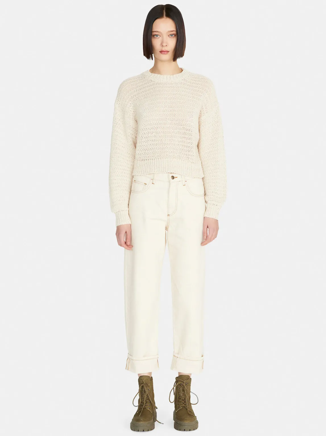 Women Sisley Jumpers & Knitwear<Crochet Look Sweater