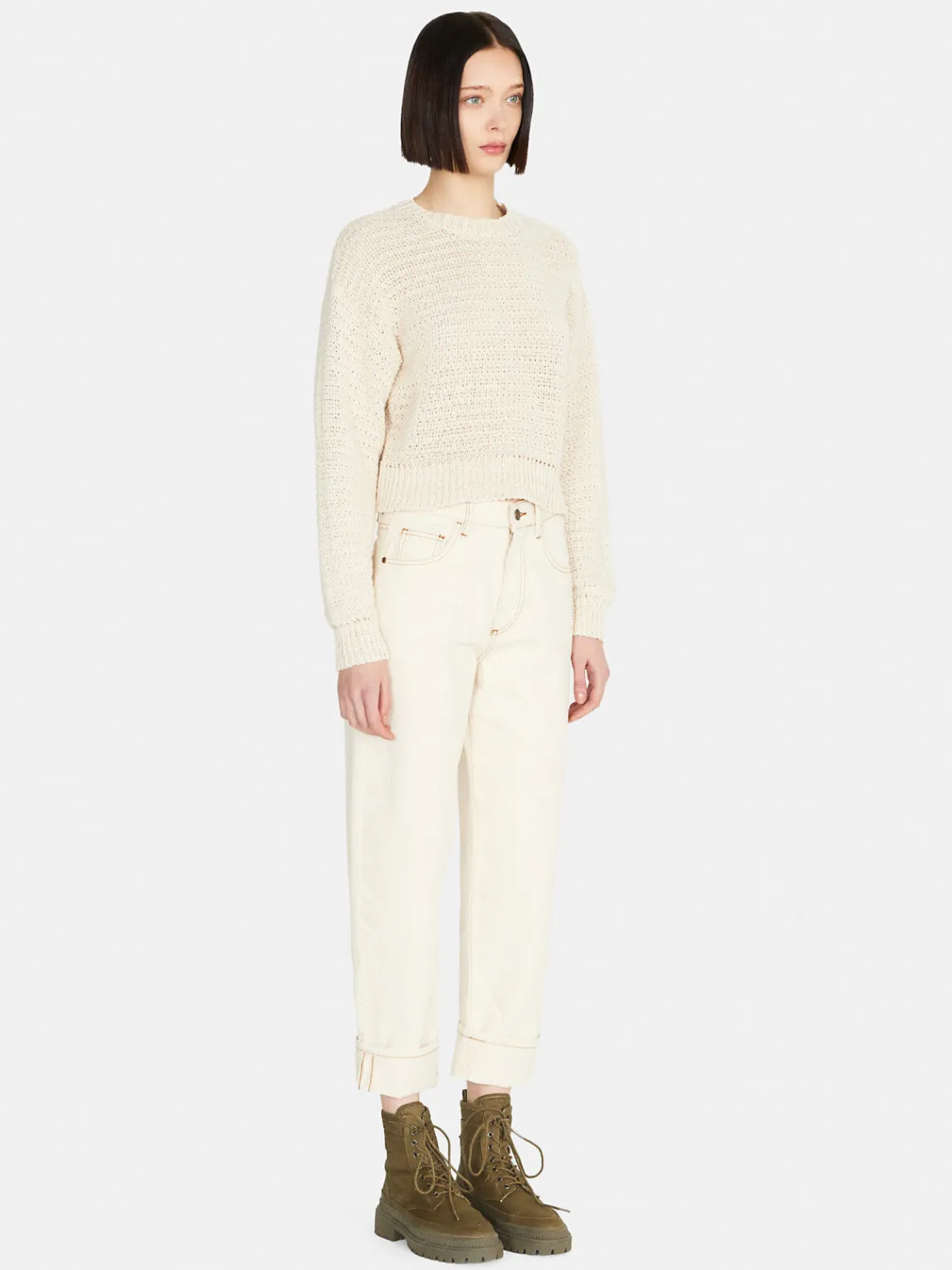 Women Sisley Jumpers & Knitwear<Crochet Look Sweater
