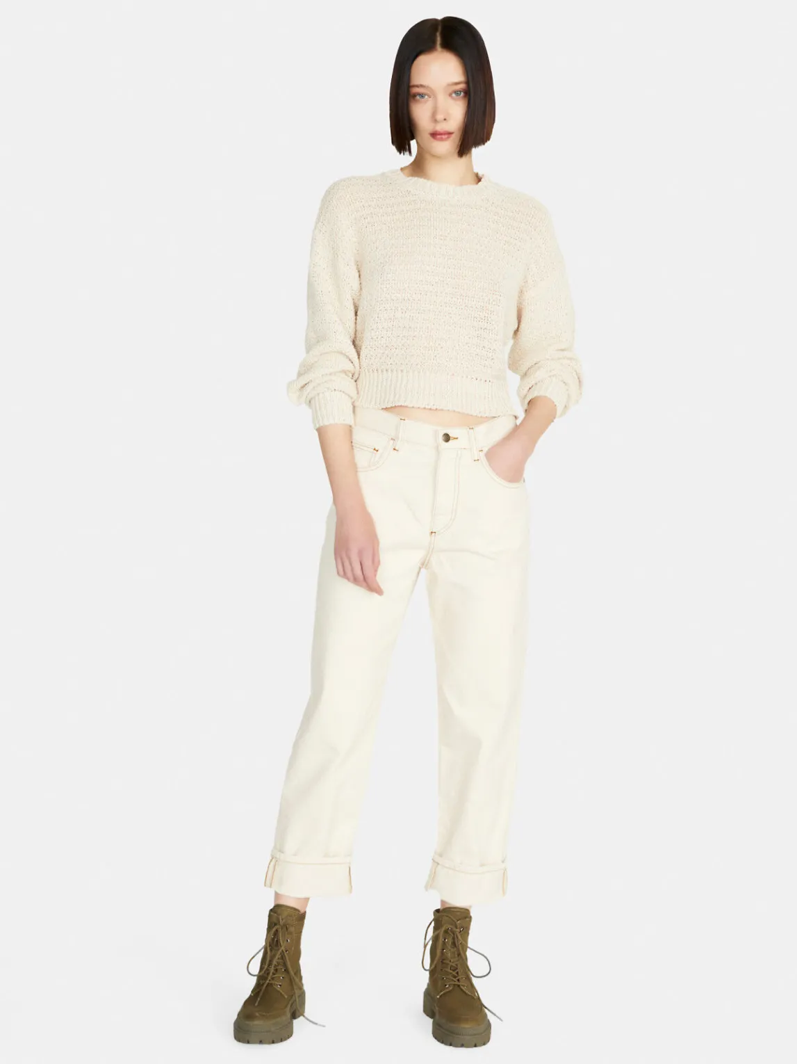 Women Sisley Jumpers & Knitwear<Crochet Look Sweater
