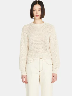 Women Sisley Jumpers & Knitwear<Crochet Look Sweater