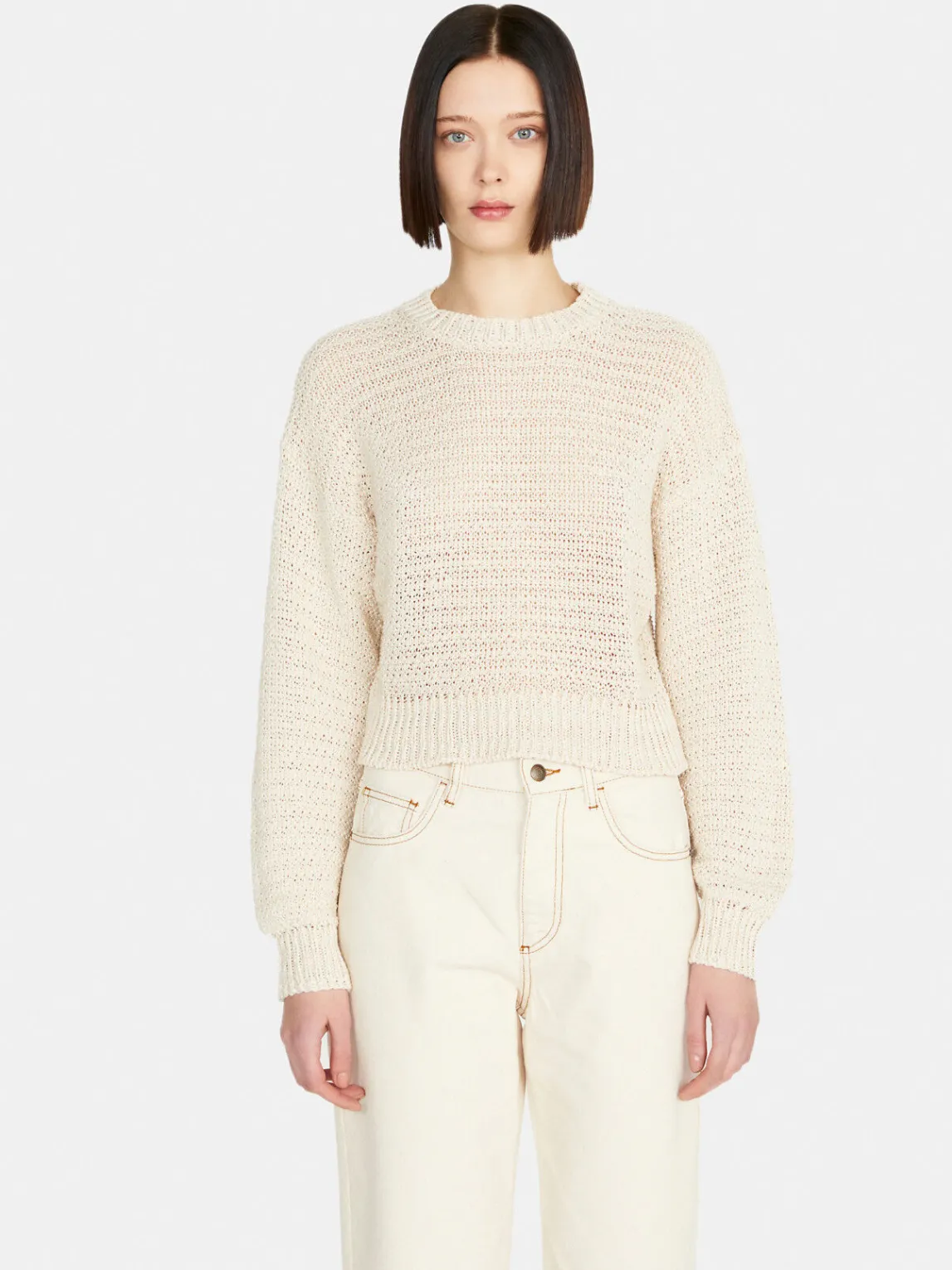 Women Sisley Jumpers & Knitwear<Crochet Look Sweater