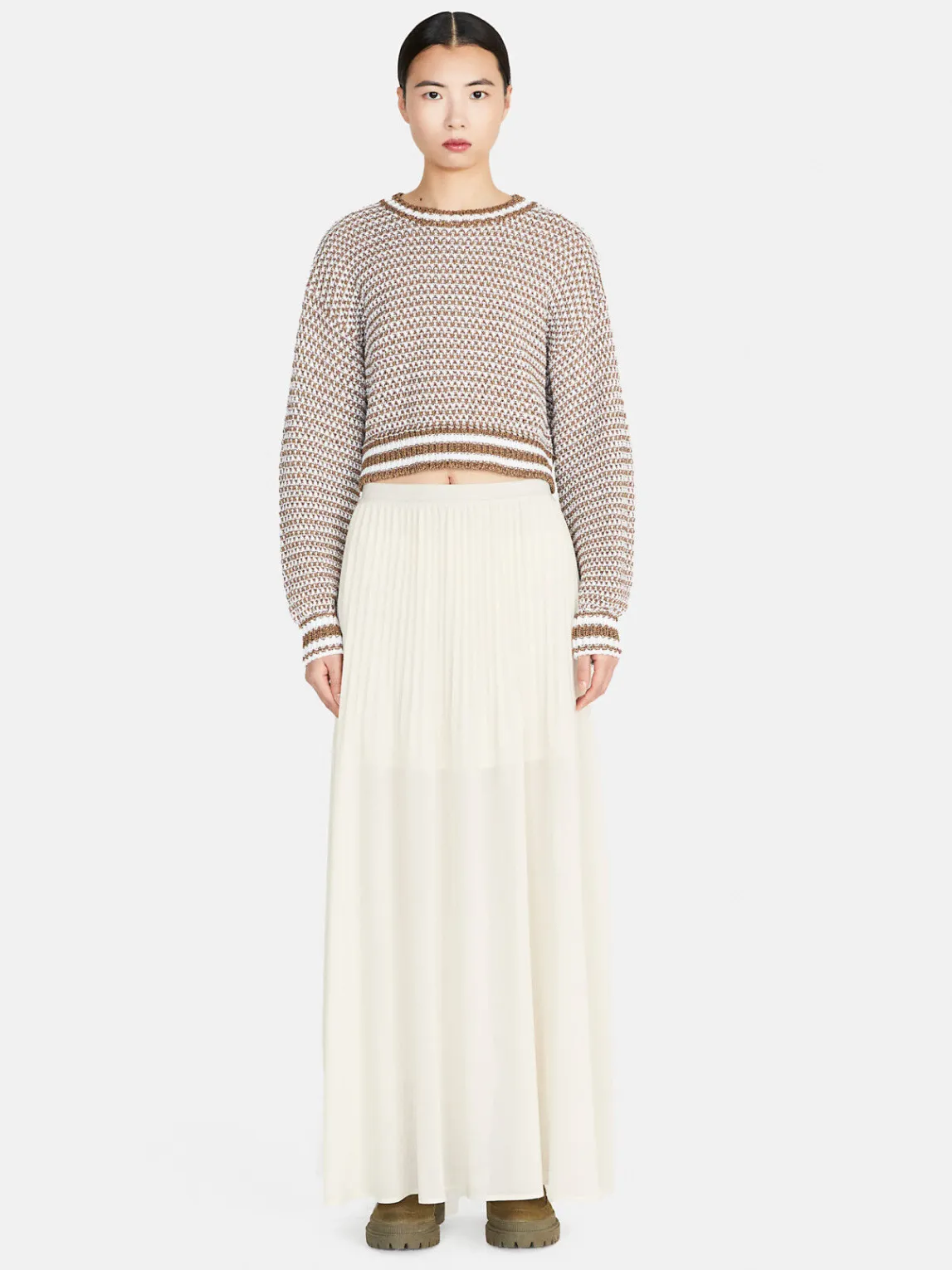 Women Sisley Jumpers & Knitwear<Crochet Look Sweater