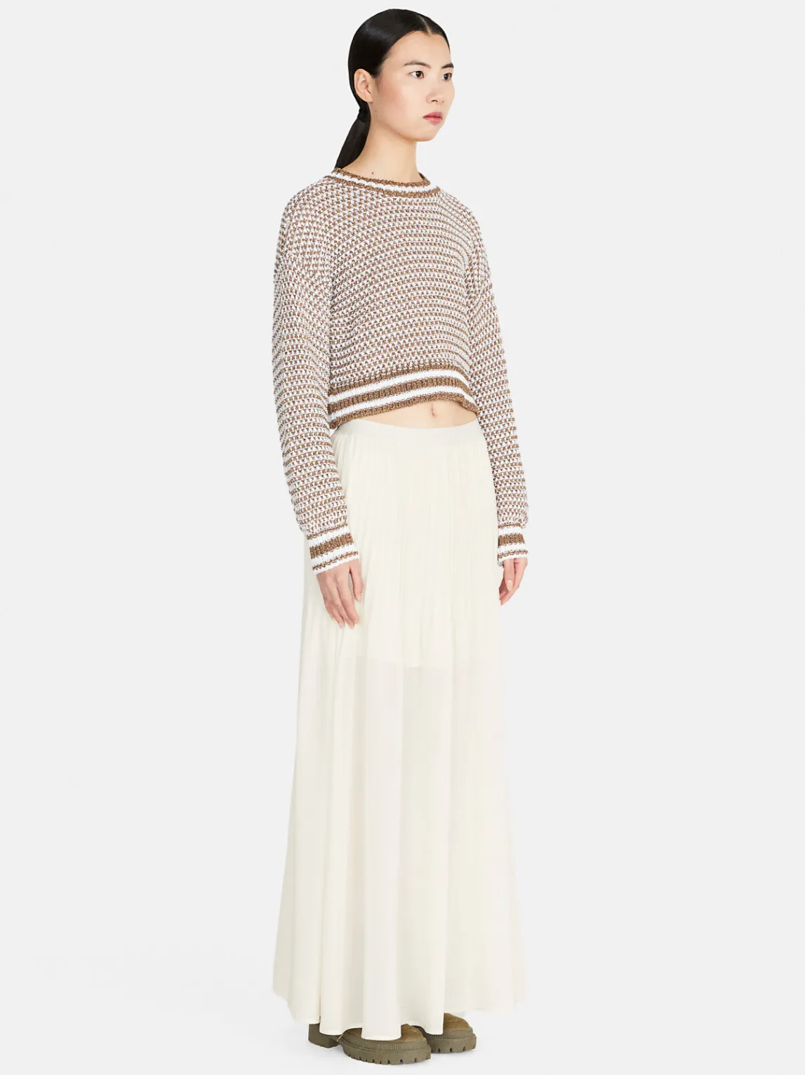 Women Sisley Jumpers & Knitwear<Crochet Look Sweater