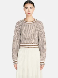 Women Sisley Jumpers & Knitwear<Crochet Look Sweater