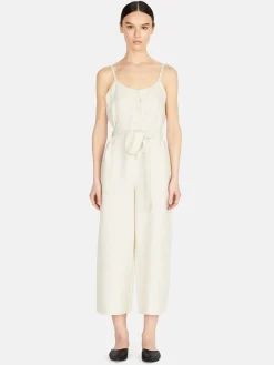 Women Sisley Dresses<Cropped 100% Linen Jumpsuit
