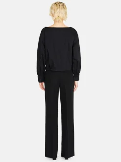 Women Sisley Shirts & Blouses<Cropped Blouse With Drawstring