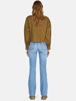 Women Sisley Shirts & Blouses<Cropped Blouse With Drawstring