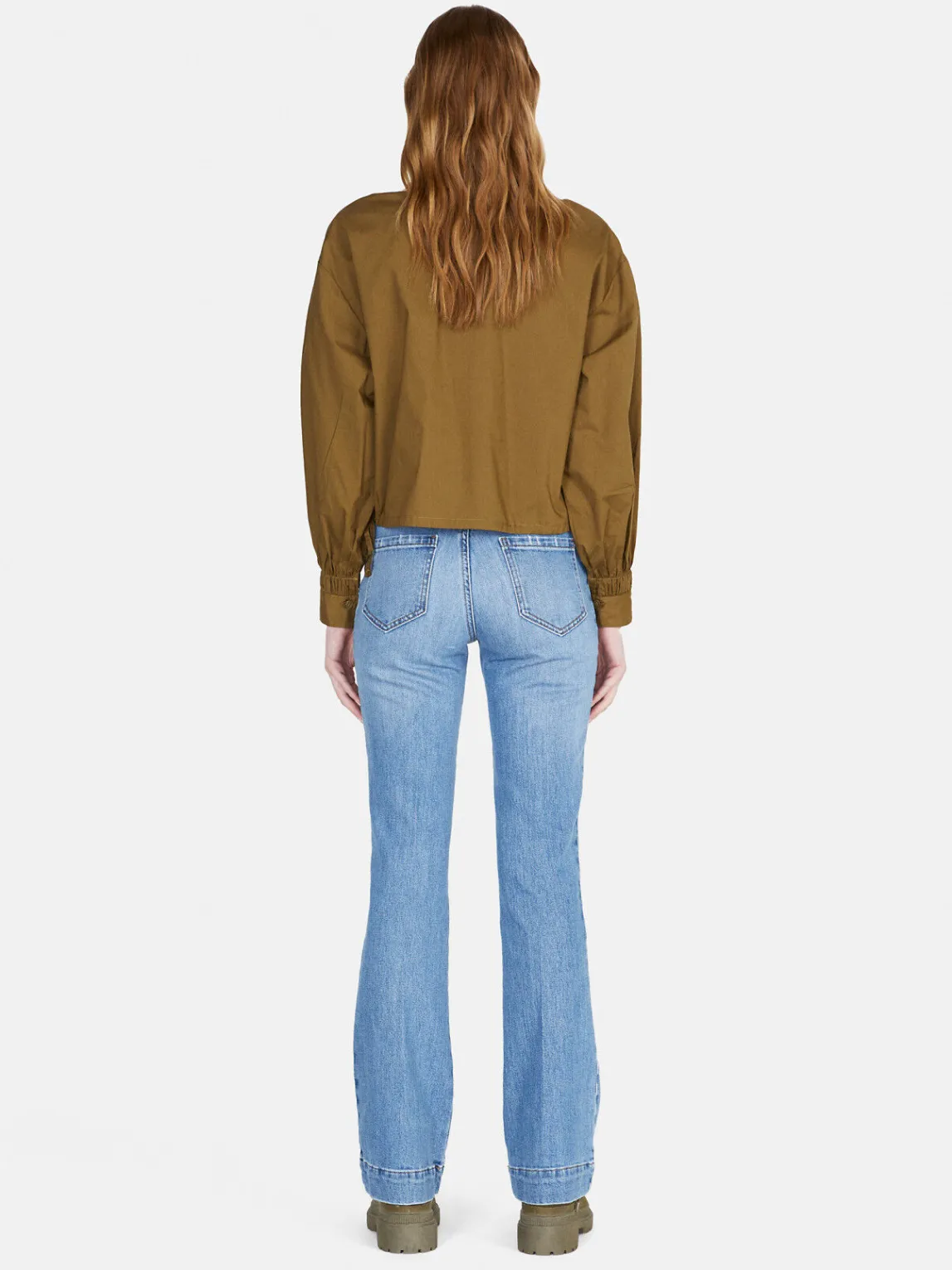 Women Sisley Shirts & Blouses<Cropped Blouse With Drawstring