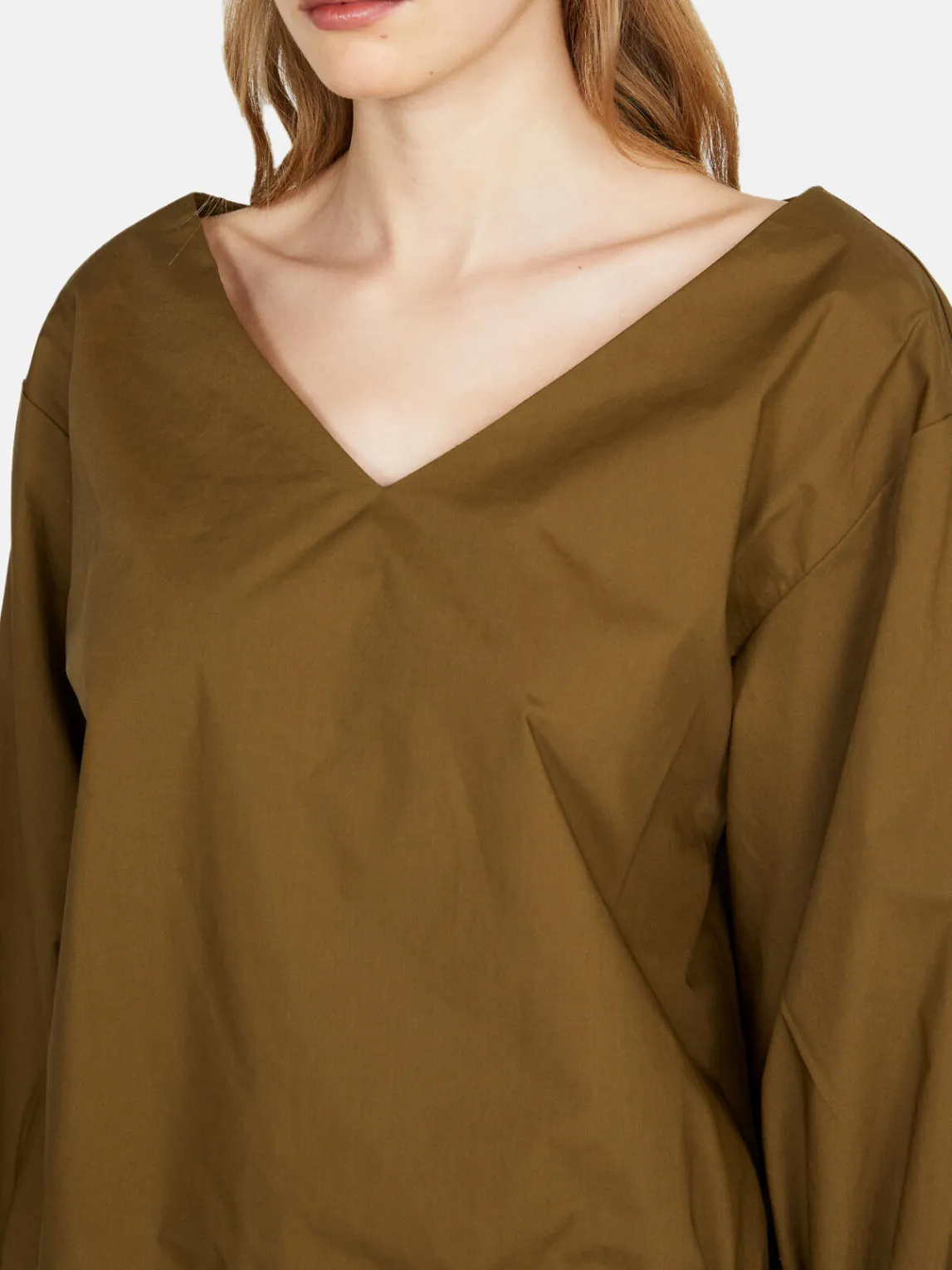 Women Sisley Shirts & Blouses<Cropped Blouse With Drawstring