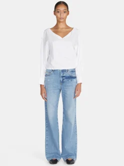 Women Sisley Shirts & Blouses<Cropped Blouse With Drawstring