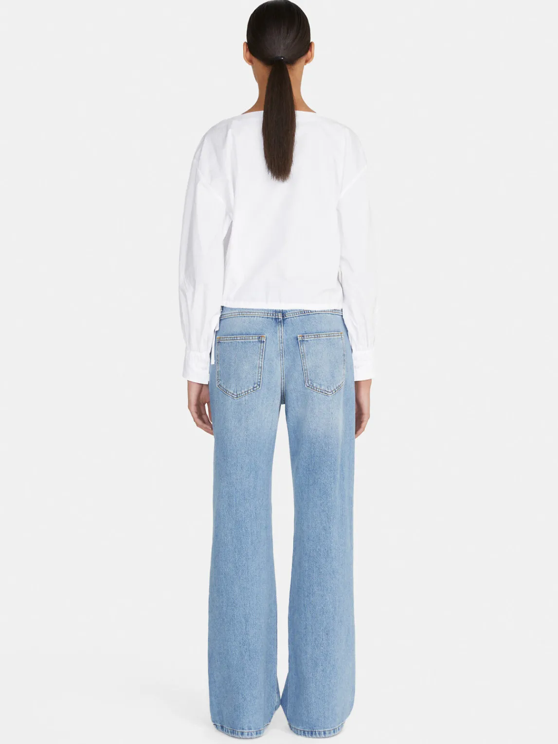 Women Sisley Shirts & Blouses<Cropped Blouse With Drawstring