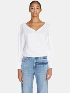 Women Sisley Shirts & Blouses<Cropped Blouse With Drawstring