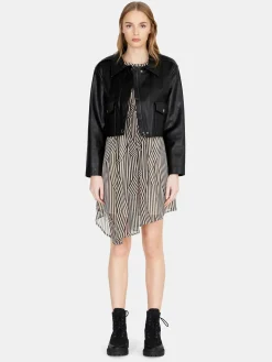 Women Sisley Jackets & Coats<Cropped Jacket With Pockets