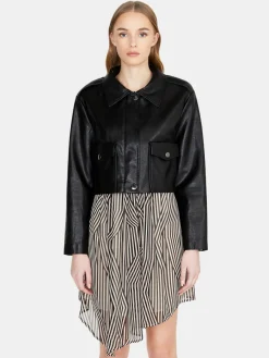 Women Sisley Jackets & Coats<Cropped Jacket With Pockets
