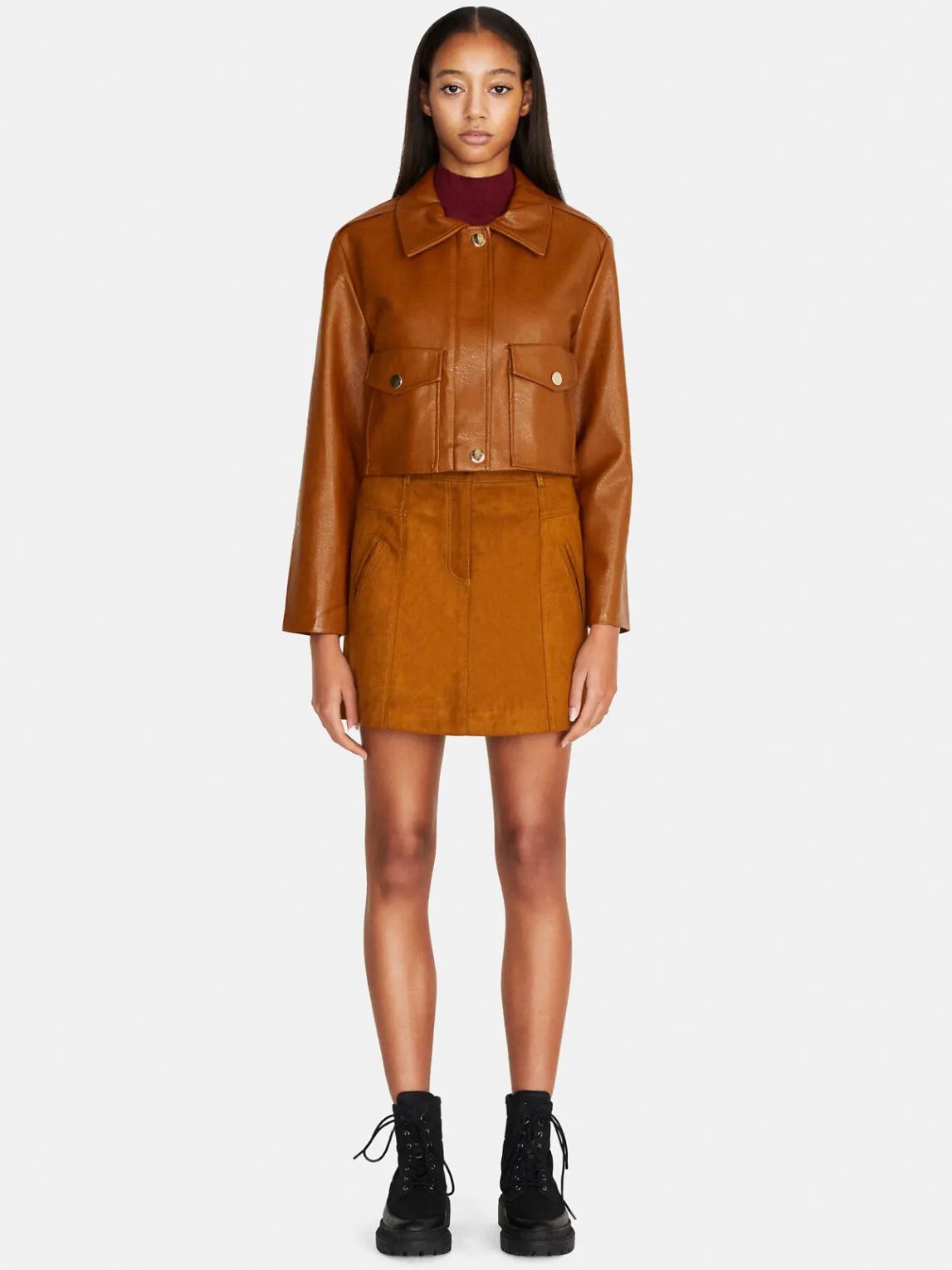 Women Sisley Jackets & Coats<Cropped Jacket With Pockets