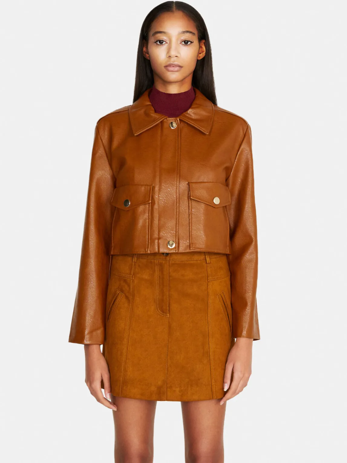 Women Sisley Jackets & Coats<Cropped Jacket With Pockets
